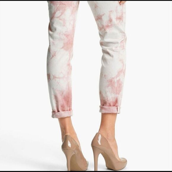 Jessica Simpson Forever Low Rise Pk/Wht Tie Dye 28 - Picture 4 of 9